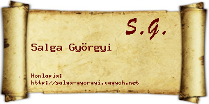 Salga Györgyi névjegykártya